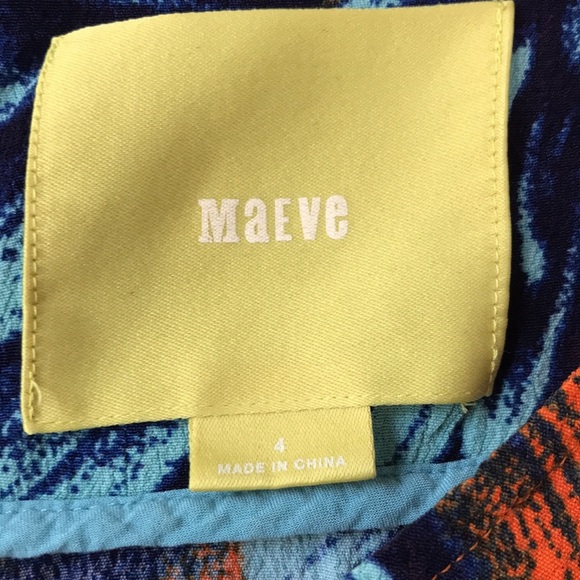 Maeve high low floral sleeveless dress sz 4 - Picture 4 of 9